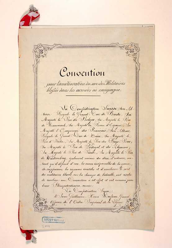 The convention is a historic document written in caligraphic handwriting.
