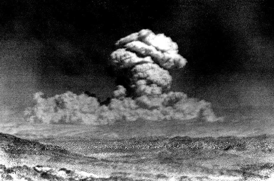 Picture of a nuclear test near Las Vegas.