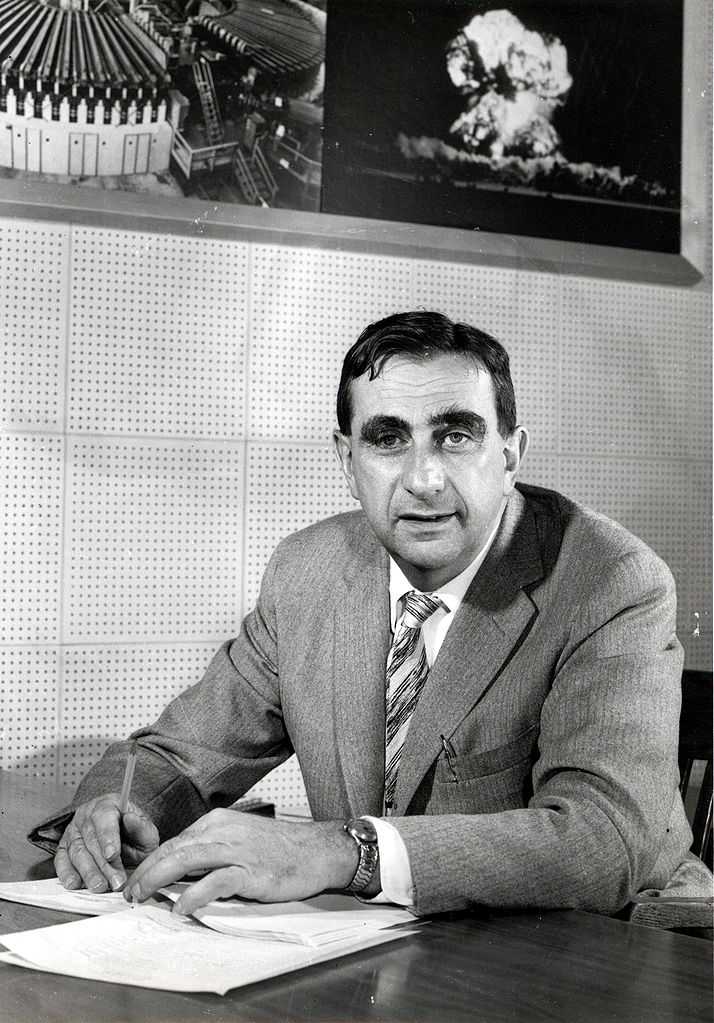 Black and white portrait of Edward Teller